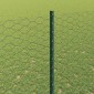 vidaXL Εξαγωνική Φράχτη με Στύλο 25 x 1,5 m PVC-Επικαλυμμένο Ατσάλι
