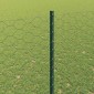 vidaXL Εξαγωνική Φράχτη με Στύλο 25 x 1,5 m PVC-Επικαλυμμένο Ατσάλι