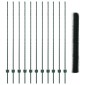 vidaXL Εξαγωνική Φράχτη με Στύλο 25 x 1,5 m PVC-Επικαλυμμένο Ατσάλι