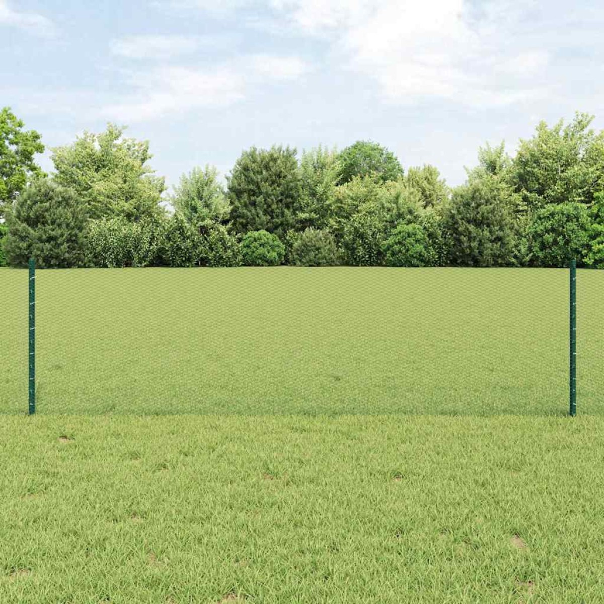 vidaXL Εξαγωνική Φράχτη με Στύλο 50 x 0,6 μ PVC-Επικαλυμμένο Ατσάλι