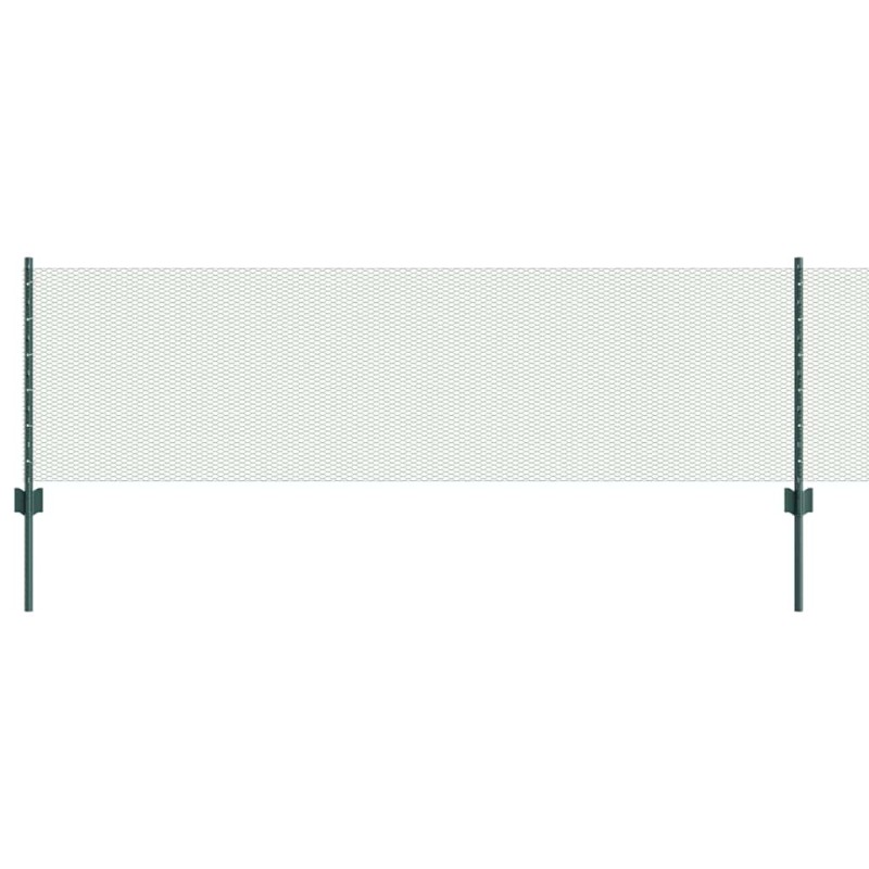 vidaXL Εξαγωνική Φράχτη με Στύλο 100 x 0,6 μ PVC-Επικαλυμμένο Ατσάλι