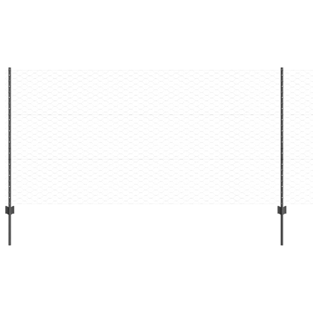 vidaXL Εξαγωνική Φράχτη με Στύλο 10 x 1,2 μ PVC-Επικαλυμμένο Ατσάλι