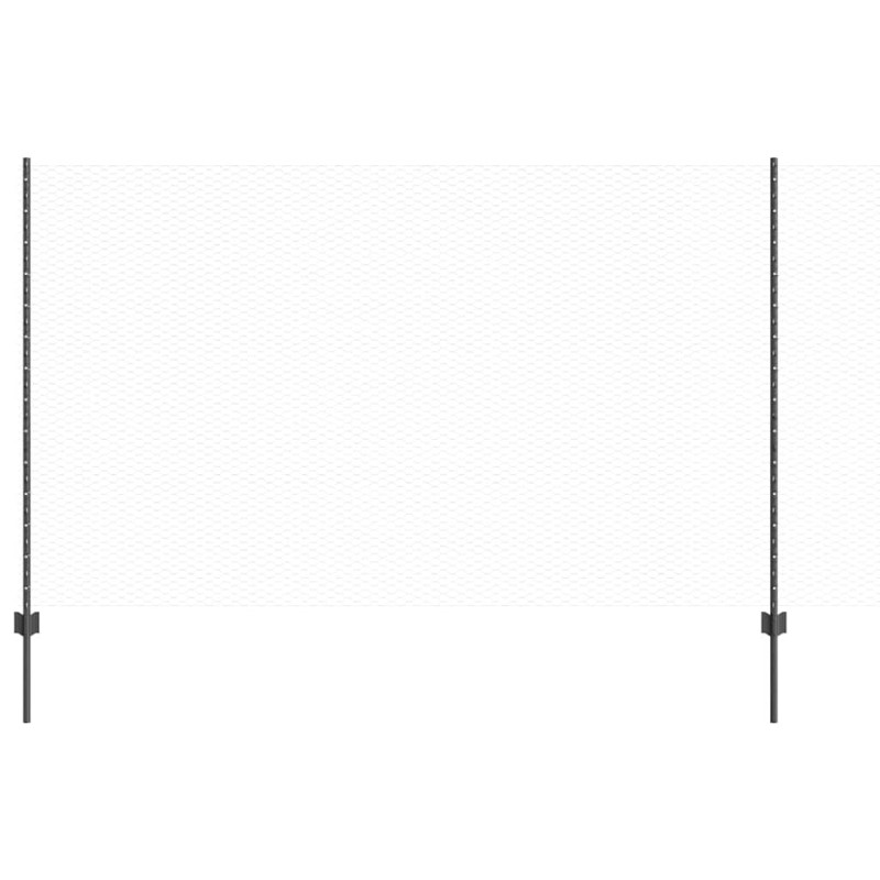 vidaXL Εξαγωνική Φράχτη με Στύλο 10 x 1,4 μ PVC-Επικαλυμμένο Ατσάλι