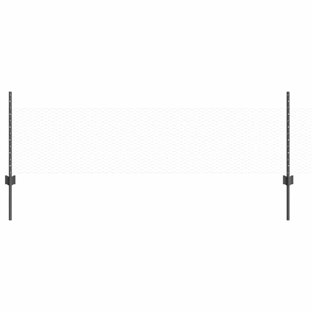 vidaXL Εξαγωνική Φράχτη με Στύλο 25 x 0,5 m PVC-Επικαλυμμένο Ατσάλι