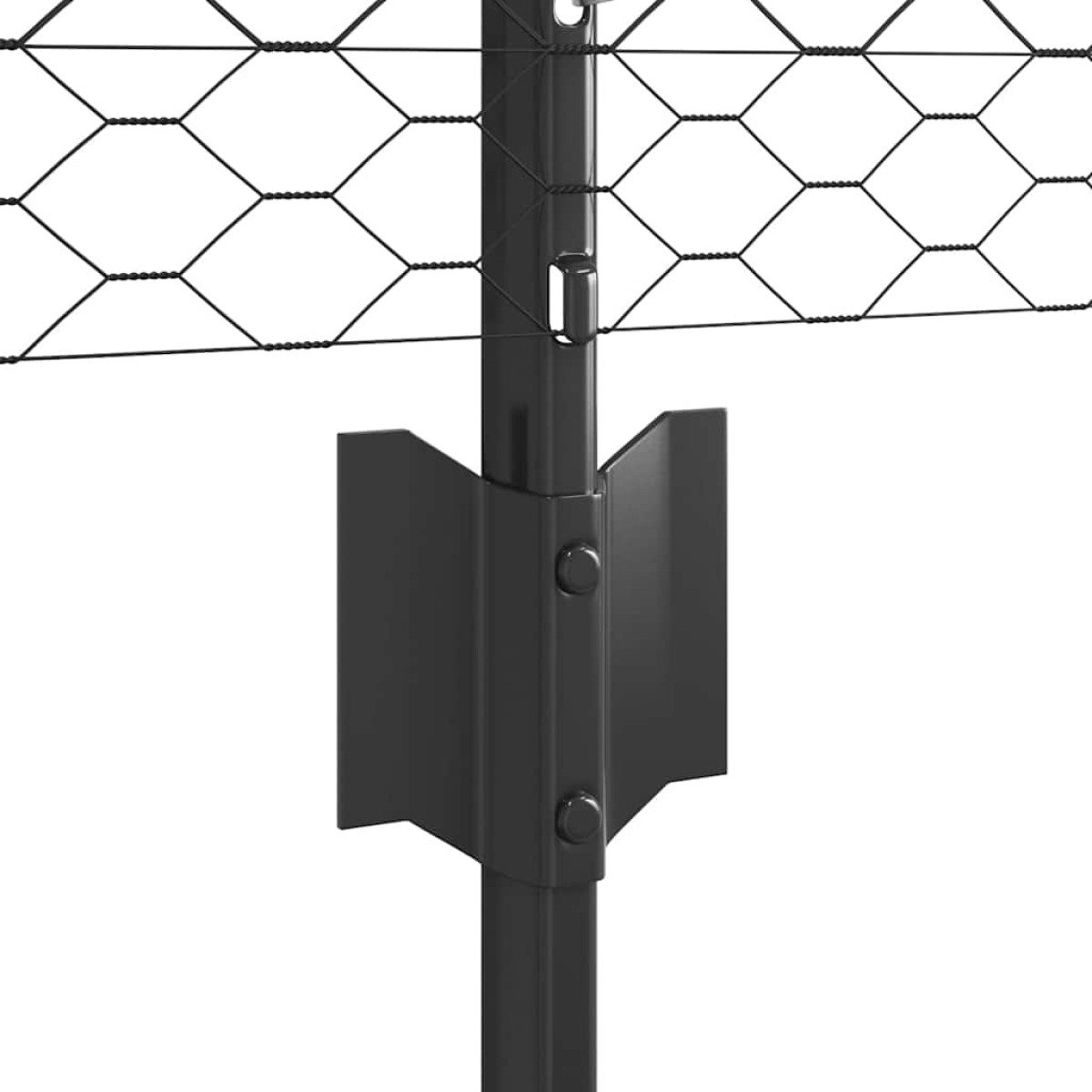 vidaXL Εξαγωνική Φράχτη με Στύλο 25 x 0,5 m PVC-Επικαλυμμένο Ατσάλι