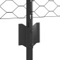 vidaXL Εξαγωνική Φράχτη με Στύλο 25 x 0,5 m PVC-Επικαλυμμένο Ατσάλι