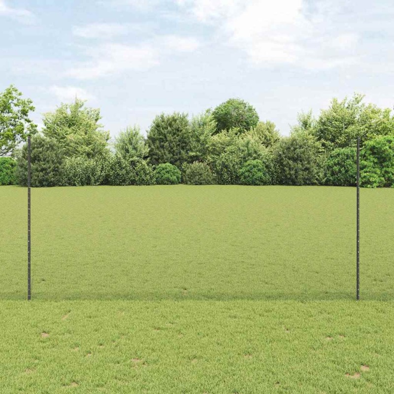 vidaXL Εξαγωνική Φράχτη με Στύλο 25 x 1,5 m PVC-Επικαλυμμένο Ατσάλι