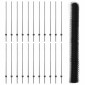 vidaXL Εξαγωνική Φράχτη με Στύλο 50 x 1,4 μ PVC-Επικαλυμμένο Ατσάλι