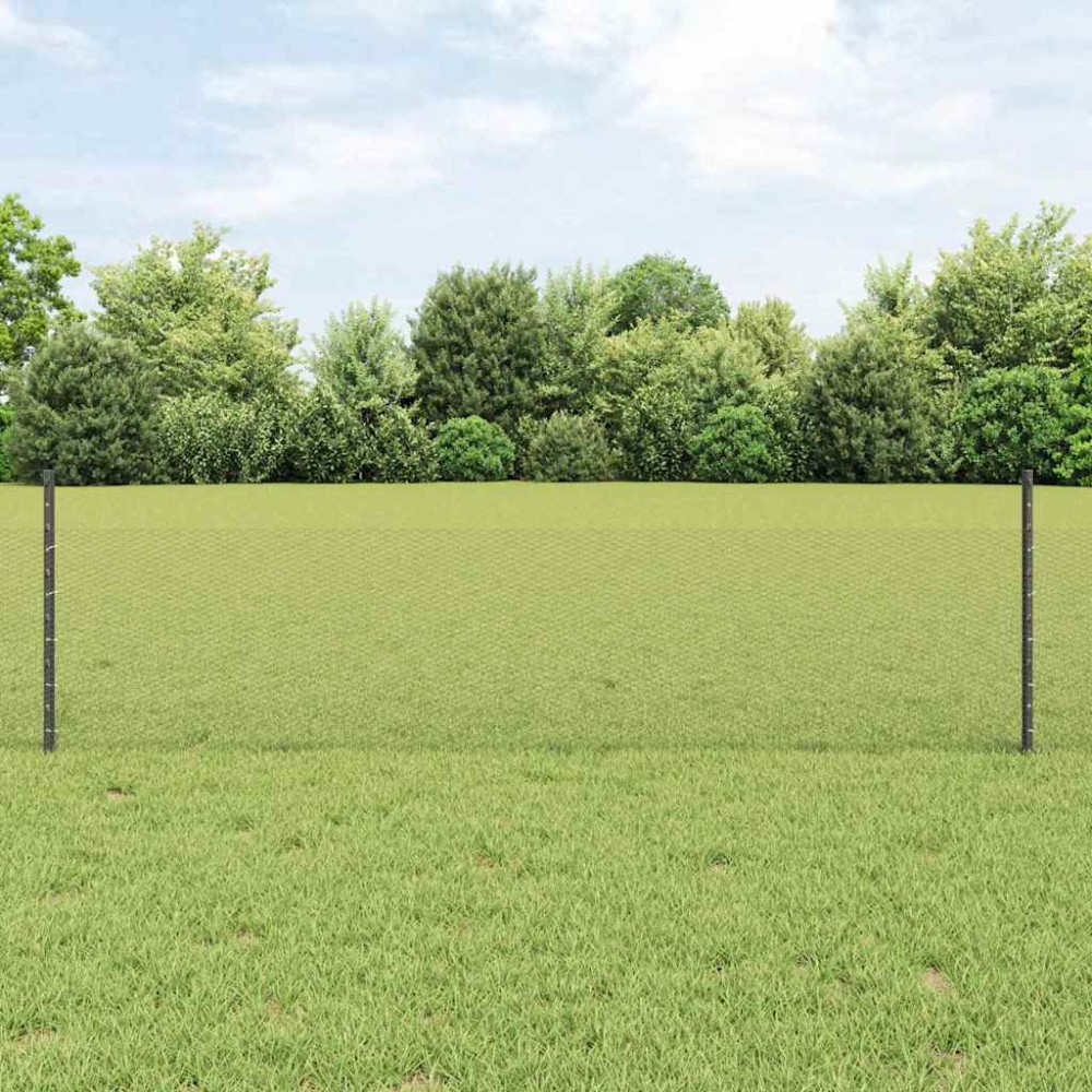 vidaXL Εξαγωνική Φράχτη με Στύλο 100 x 0,5 μ PVC-Επικαλυμμένο Ατσάλι