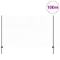 vidaXL Εξαγωνική Φράχτη με Στύλο 100 x 1,4 μ PVC-Επικαλυμμένο Ατσάλι