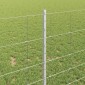 vidaXL Εξωτερική άγρια περίφραξη με στήλες 25 x 1 m Ασημί Δίχτυ