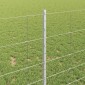 vidaXL Εξωτερική άγρια περίφραξη με στήλες 25 x 1 m Ασημί Δίχτυ