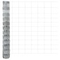 vidaXL Εξωτερική άγρια περίφραξη με στήλες 25 x 1,2 μ Ασημί Δίχτυ