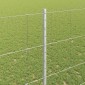 vidaXL Εξωτερική άγρια περίφραξη με στήλες 25 x 1,4 μ Ασημί Δίχτυ