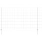 vidaXL Εξωτερική άγρια περίφραξη με στήλες 25 x 1,4 μ Ασημί Δίχτυ