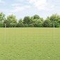 vidaXL Εξωτερική άγρια περίφραξη με στήλες 50 x 1 m Ασημί Δίχτυ