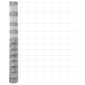 vidaXL Εξωτερική άγρια περίφραξη με στήλες 50 x 1,4 μ Ασημί Δίχτυ