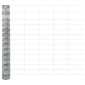 vidaXL Εξωτερική άγρια περίφραξη με στήλες 50 x 1,4 μ Ασημί Δίχτυ