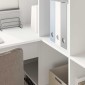 vidaXL Γωνιακό γραφείο με ράφι Λευκό 101,5 x 149,5 x 149,5 εκ.