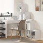 vidaXL Γωνιακό γραφείο με ράφι Λευκό 101,5 x 149,5 x 149,5 εκ.