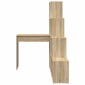 vidaXL Γωνιακό γραφείο με ράφι Δρύς Sonoma 101,5 x 149,5 x 149,5 εκ.