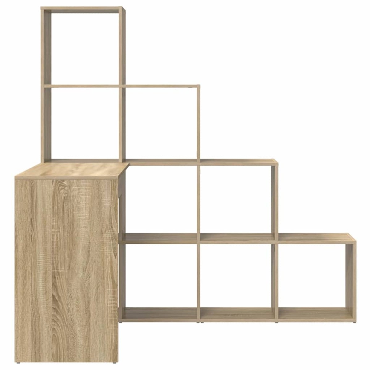 vidaXL Γωνιακό γραφείο με ράφι Δρύς Sonoma 101,5 x 149,5 x 149,5 εκ.