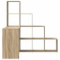 vidaXL Γωνιακό γραφείο με ράφι Δρύς Sonoma 101,5 x 149,5 x 149,5 εκ.