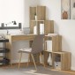 vidaXL Γωνιακό γραφείο με ράφι Δρύς Sonoma 101,5 x 149,5 x 149,5 εκ.