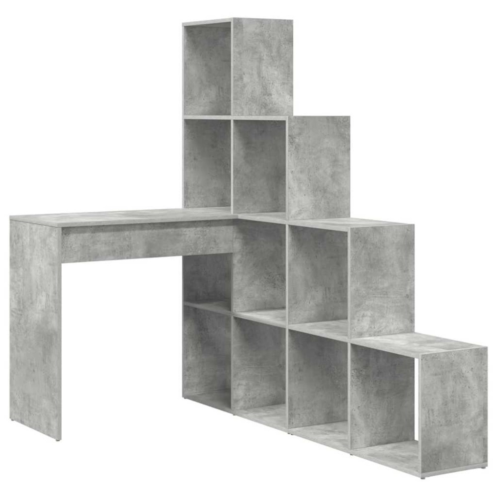 vidaXL Γωνιακό γραφείο Σκυρόδεμα Γκρι 101,5 x 149,5 x 149,5 εκ.