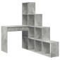 vidaXL Γωνιακό γραφείο Σκυρόδεμα Γκρι 101,5 x 149,5 x 149,5 εκ.