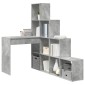 vidaXL Γωνιακό γραφείο Σκυρόδεμα Γκρι 101,5 x 149,5 x 149,5 εκ.