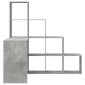 vidaXL Γωνιακό γραφείο Σκυρόδεμα Γκρι 101,5 x 149,5 x 149,5 εκ.