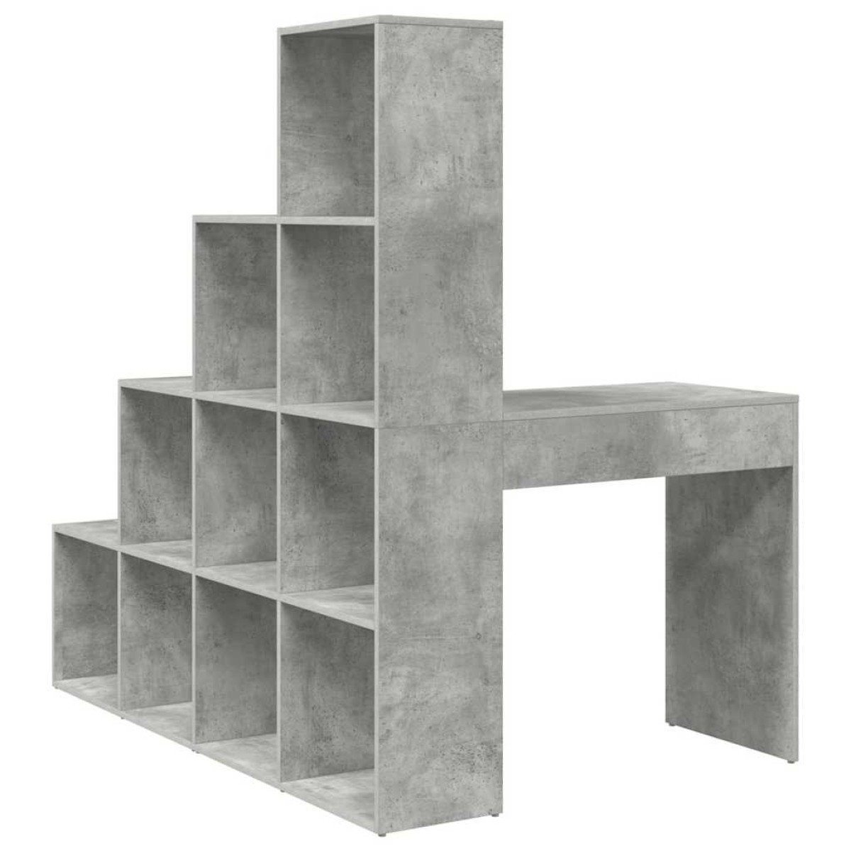 vidaXL Γωνιακό γραφείο Σκυρόδεμα Γκρι 101,5 x 149,5 x 149,5 εκ.