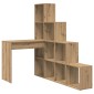 vidaXL Γωνιακό γραφείο με ράφι Artisan Oak 101,5 x 149,5 x 149,5 εκ.