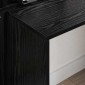 vidaXL Γραφείο Μαύρη Οξυά 138,5 x 55 x 143 εκ Επεξεργασμένο Ξύλο