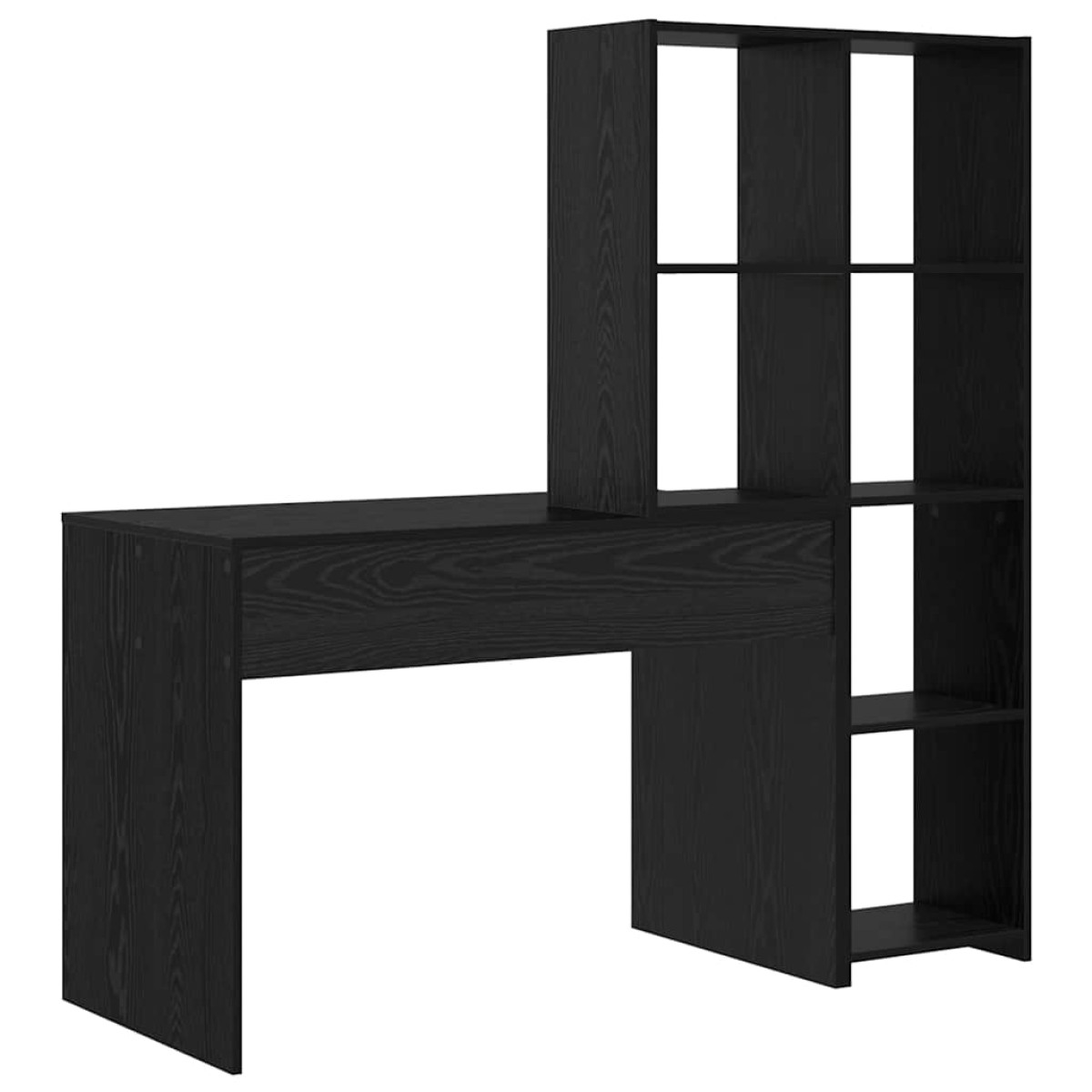 vidaXL Γραφείο Μαύρη Οξυά 138,5 x 55 x 143 εκ Επεξεργασμένο Ξύλο