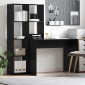 vidaXL Γραφείο Μαύρη Οξυά 138,5 x 55 x 143 εκ Επεξεργασμένο Ξύλο