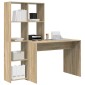 vidaXL Γραφείο Δρύς Sonoma 138,5 x 55 x 143 εκ Επεξεργασμένο Ξύλο