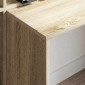 vidaXL Γραφείο Δρύς Sonoma 138,5 x 55 x 143 εκ Επεξεργασμένο Ξύλο