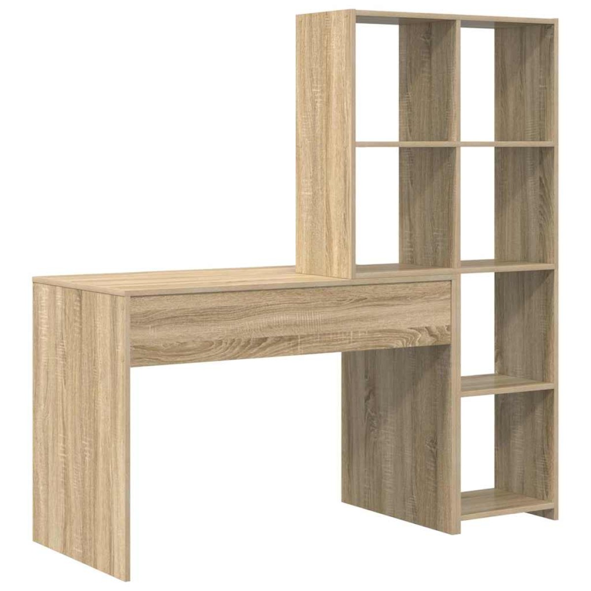 vidaXL Γραφείο Δρύς Sonoma 138,5 x 55 x 143 εκ Επεξεργασμένο Ξύλο