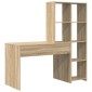 vidaXL Γραφείο Δρύς Sonoma 138,5 x 55 x 143 εκ Επεξεργασμένο Ξύλο