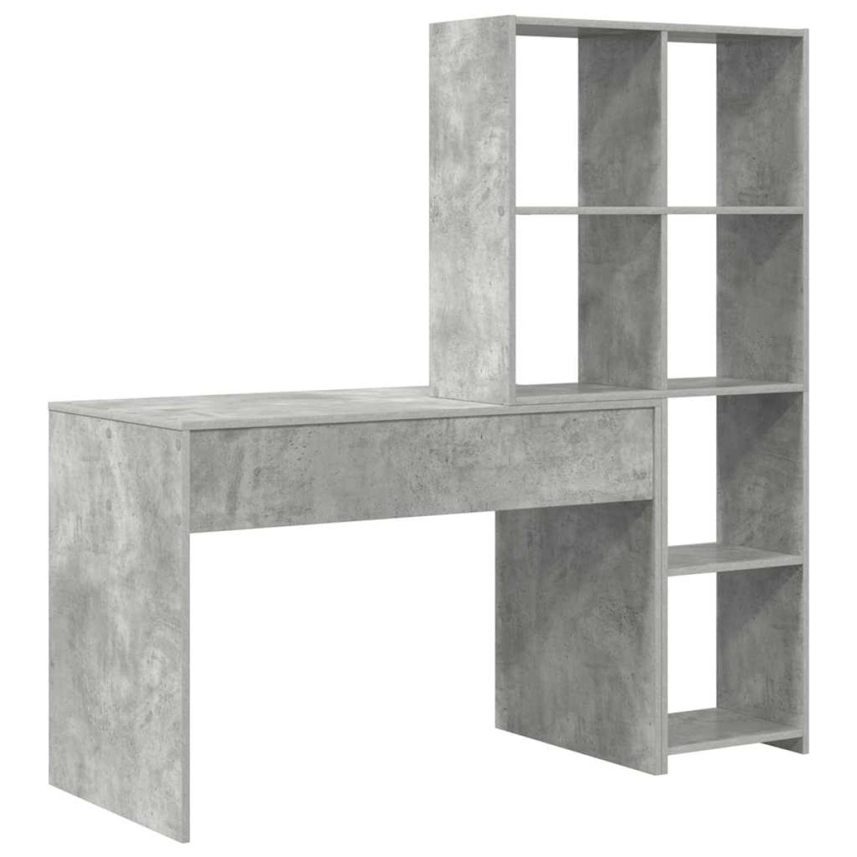 vidaXL Γραφείο Σκυρόδεμα Γκρι 138,5 x 55 x 143 εκ Επεξεργασμένο Ξύλο