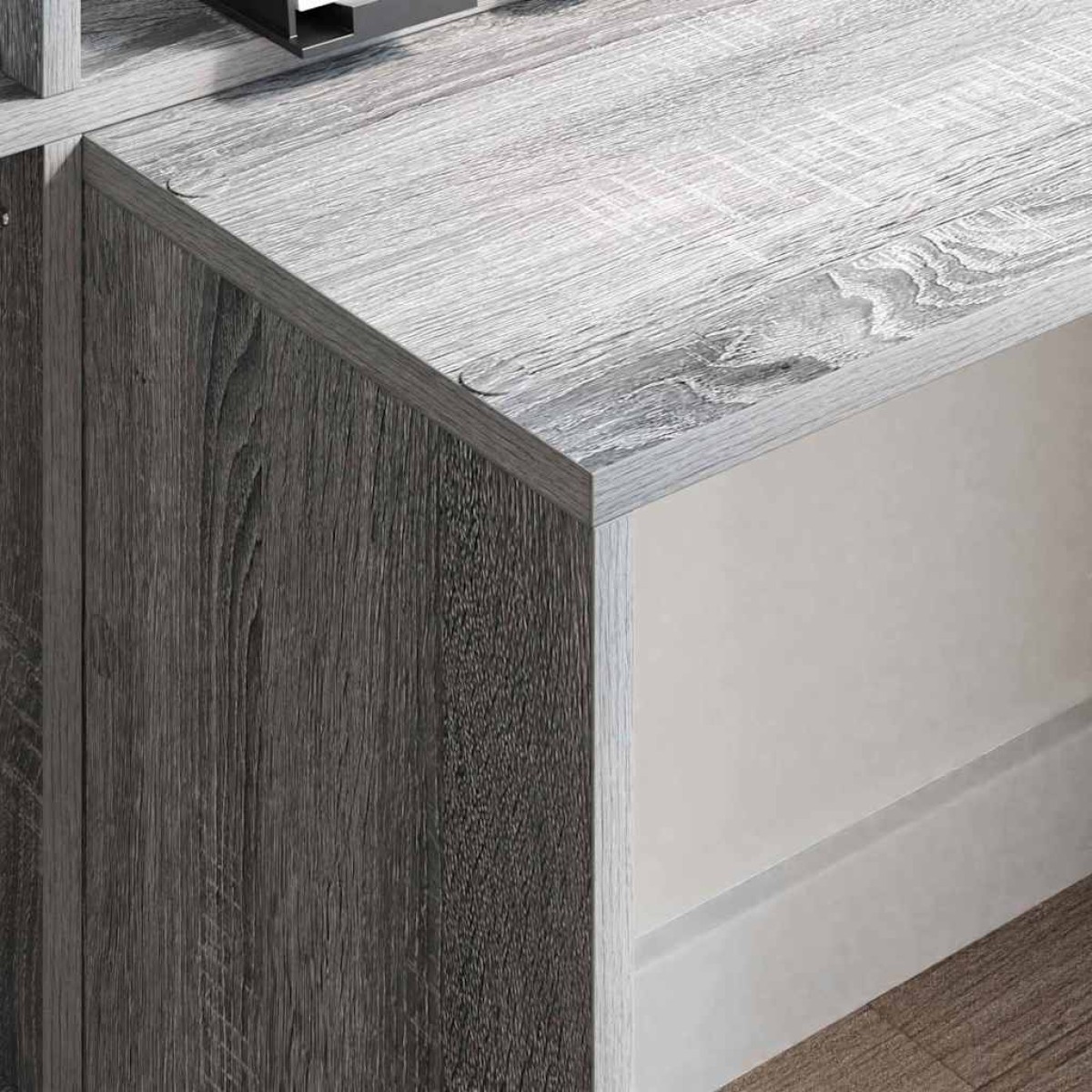 vidaXL Γραφείο Γκρίζο Σονομα 138,5 x 55 x 143 εκ Επεξεργασμένο Ξύλο