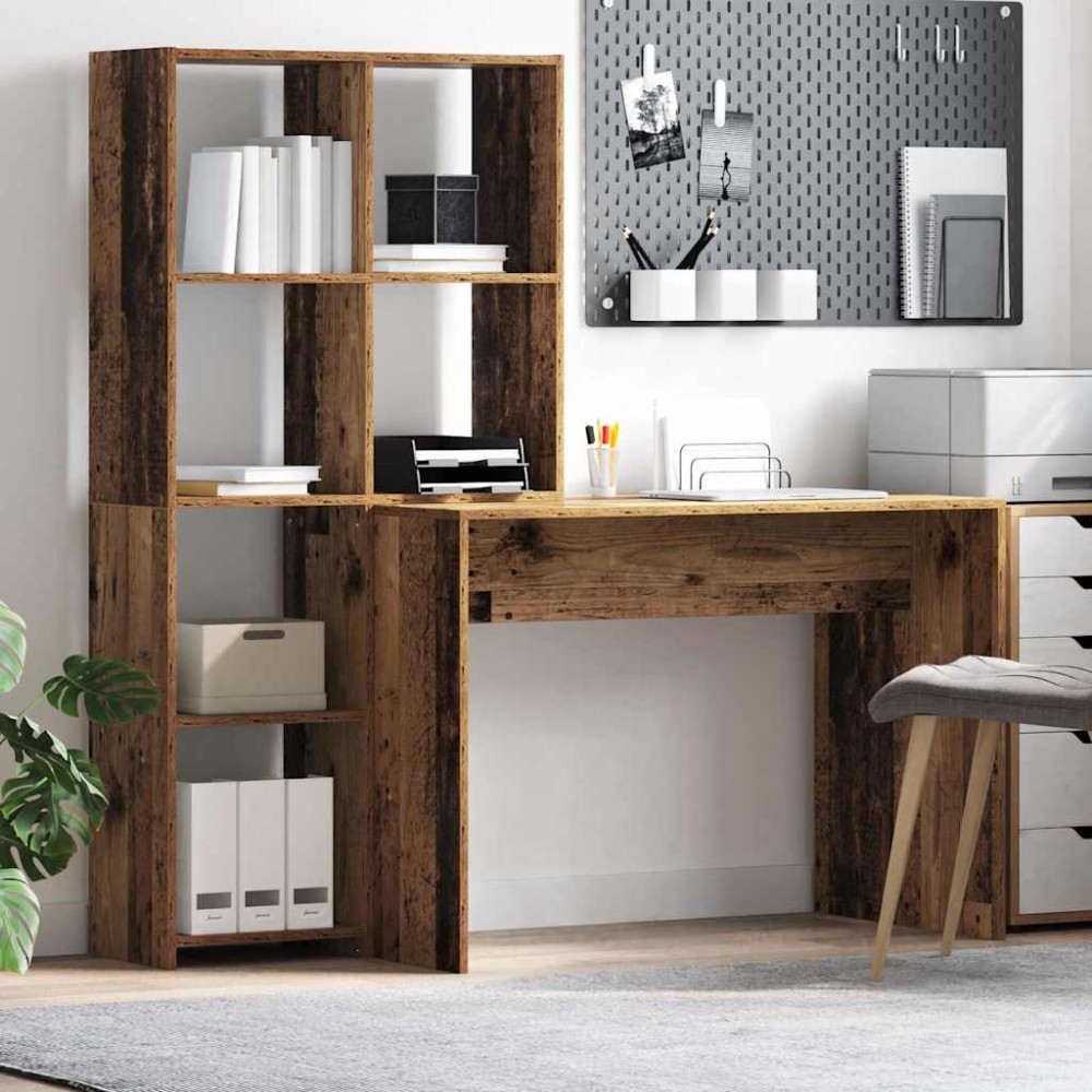 vidaXL Γραφείο Παλιό Ξύλο 138,5 x 55 x 143 εκ Επεξεργασμένο Ξύλο