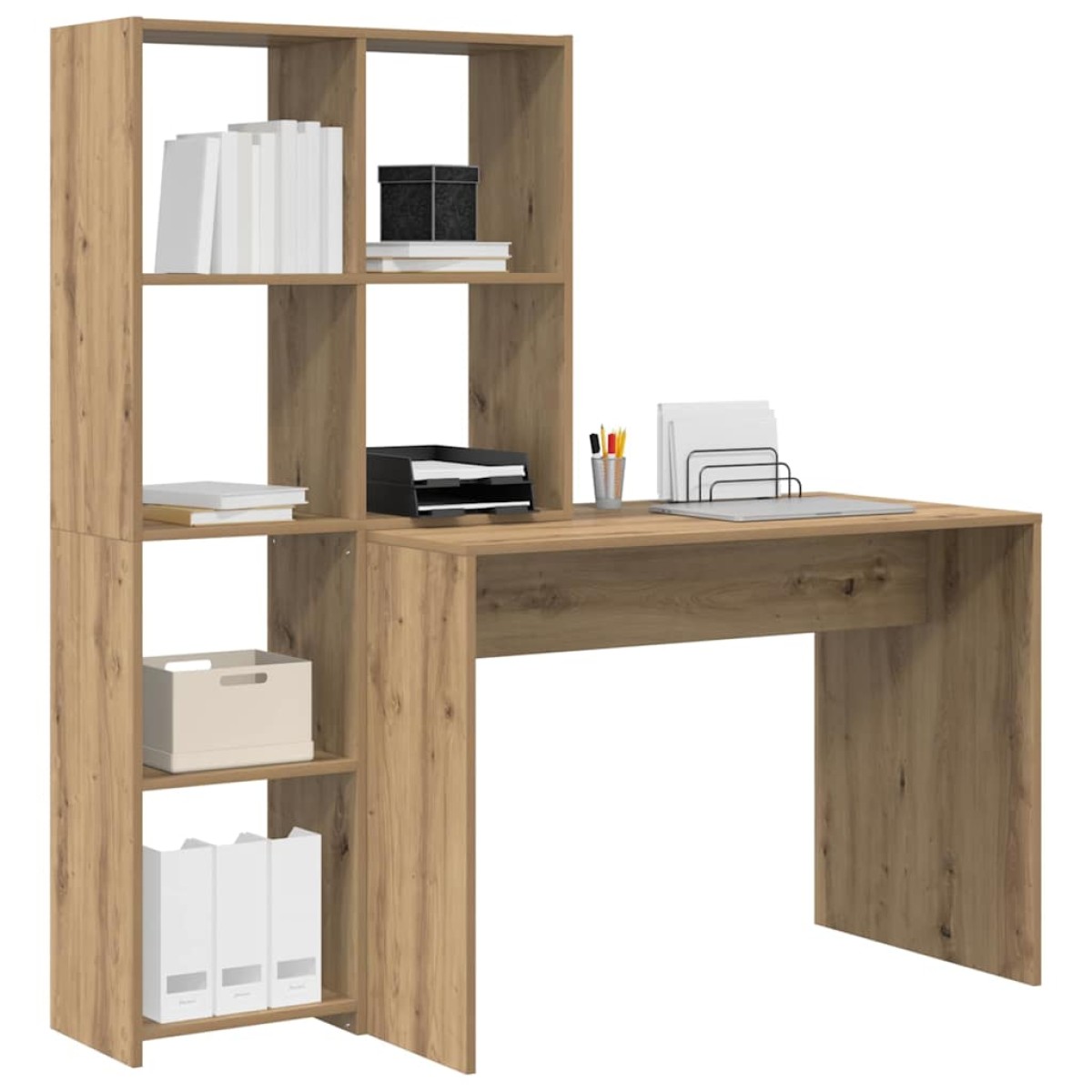 vidaXL Γραφείο Artisan Oak 138,5 x 55 x 143 εκ Επεξεργασμένο Ξύλο