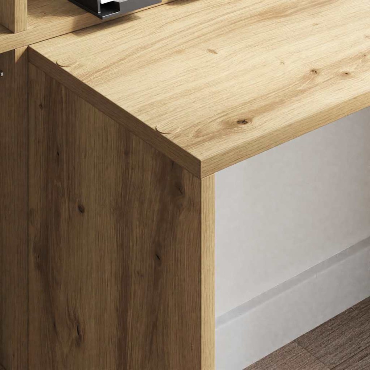 vidaXL Γραφείο Artisan Oak 138,5 x 55 x 143 εκ Επεξεργασμένο Ξύλο