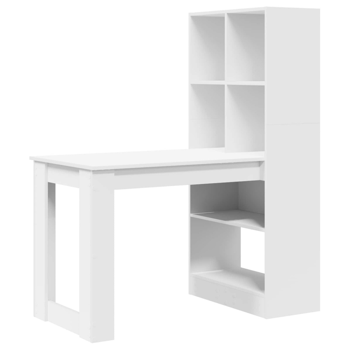 vidaXL Γραφείο Λευκό Επεξεργασμένο Ξύλο 122 x 67 x 145 εκ.