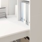 vidaXL Γραφείο Λευκό Επεξεργασμένο Ξύλο 122 x 67 x 145 εκ.