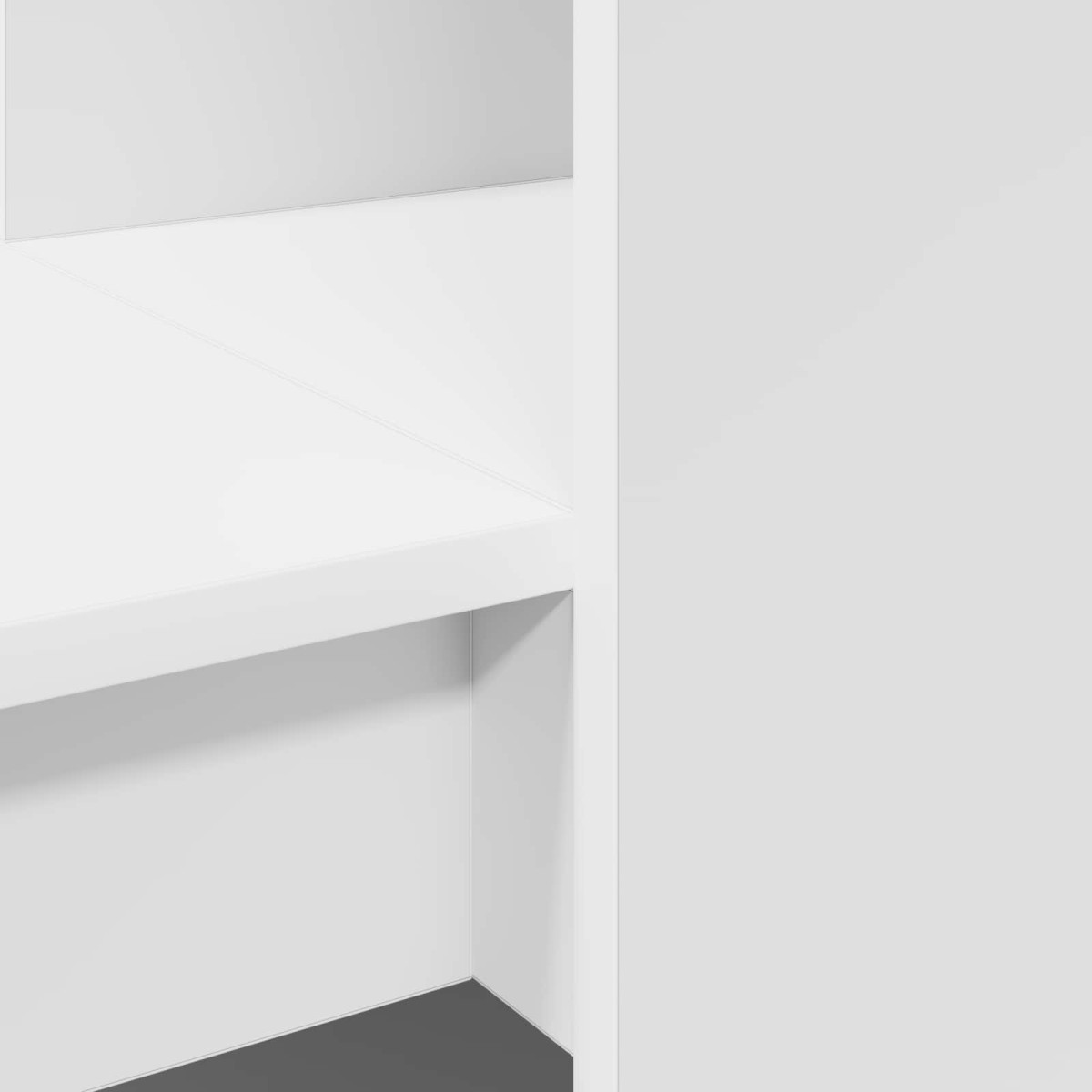 vidaXL Γραφείο Λευκό Επεξεργασμένο Ξύλο 122 x 67 x 145 εκ.
