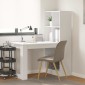 vidaXL Γραφείο Λευκό Επεξεργασμένο Ξύλο 122 x 67 x 145 εκ.